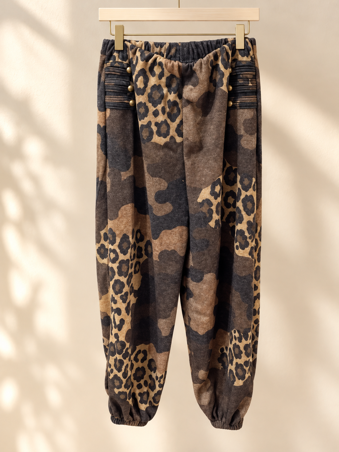 Animal print & Camu jogger pant