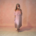 Pleated midi dress
