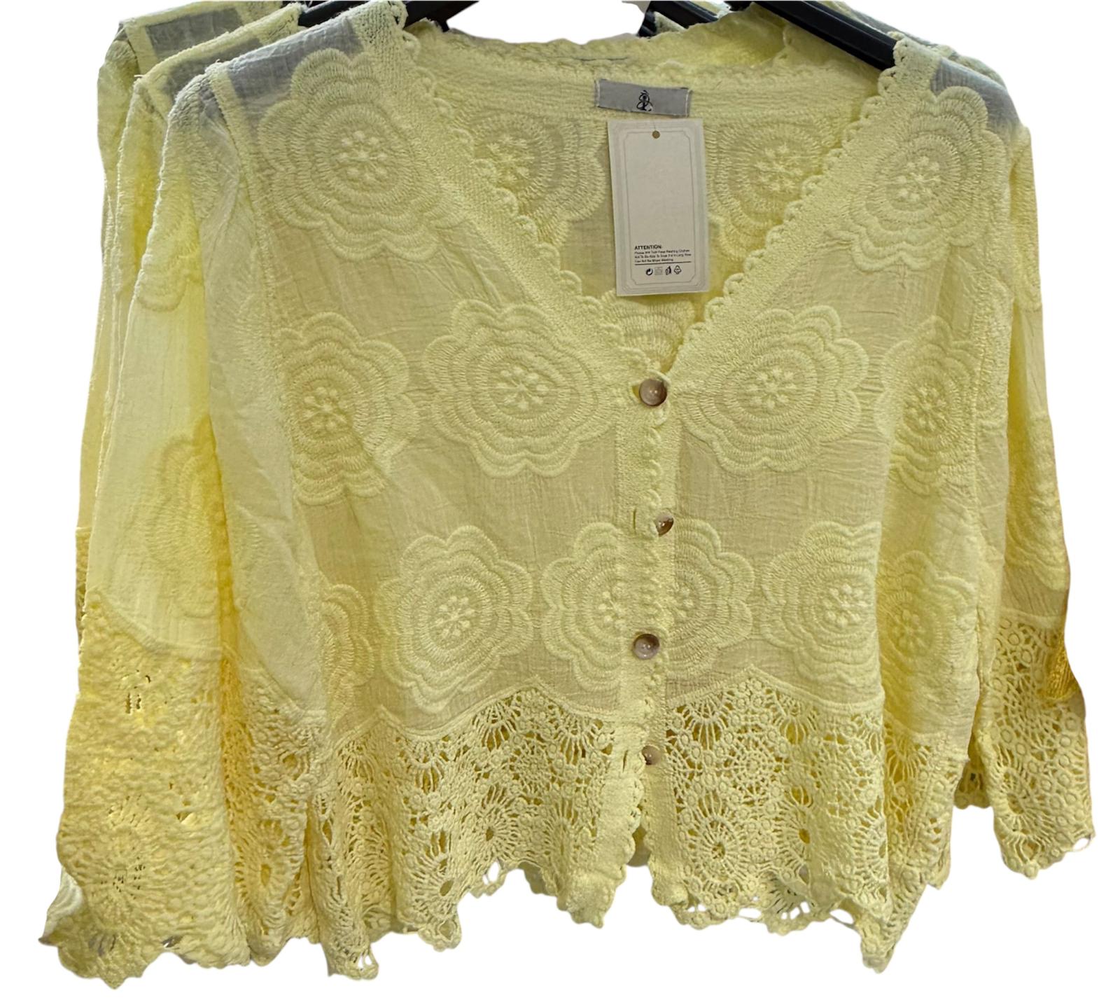 Embroidered Yellow Top