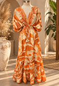 Fall print dress
