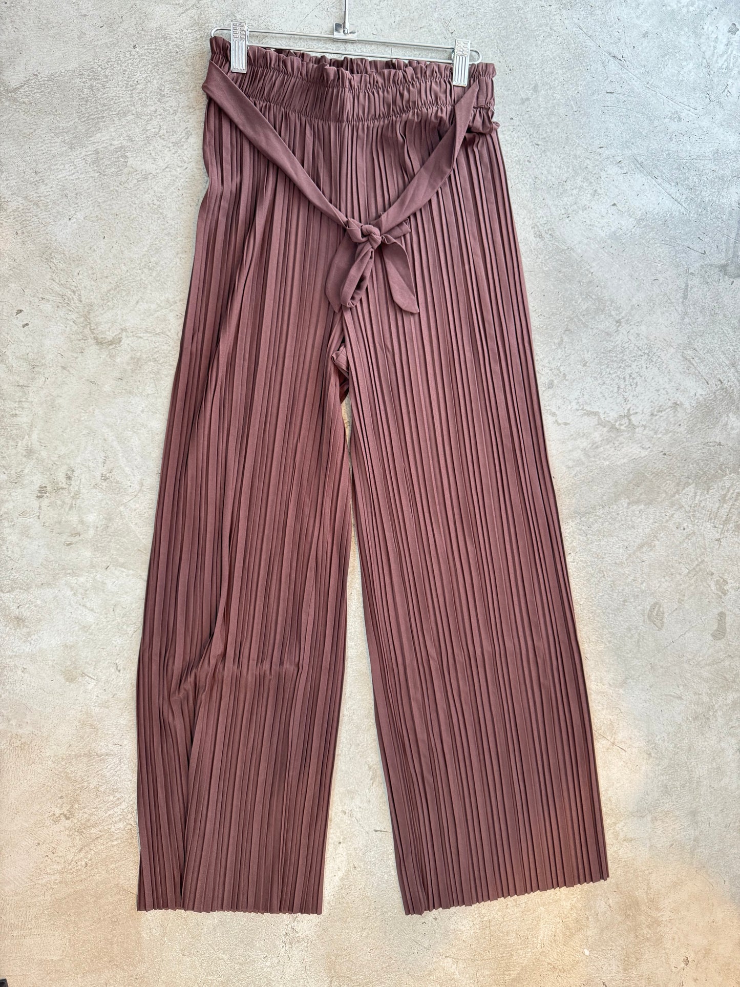 Pleated Chocolate Pants