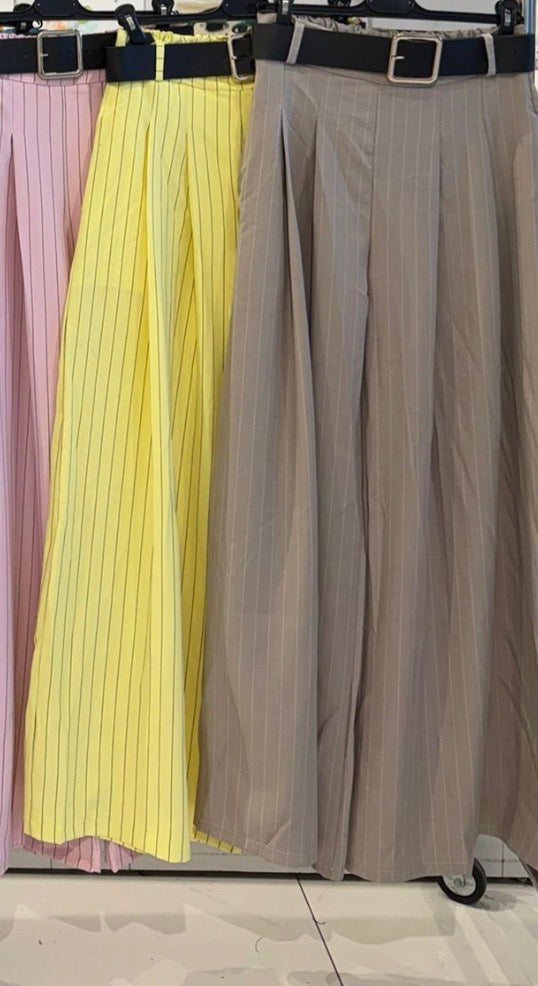 Yellow striped palazo