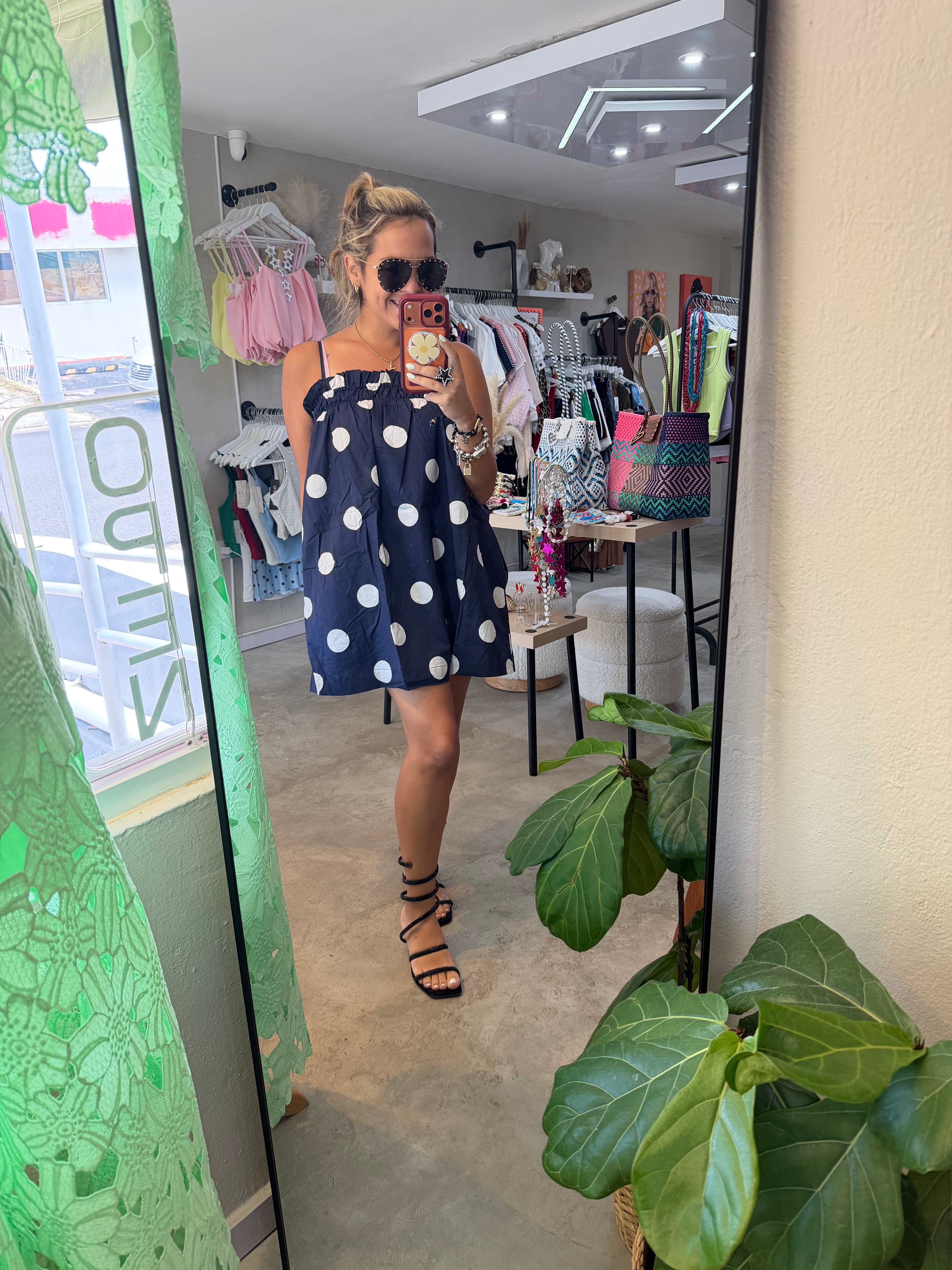 Polkadot mini dress