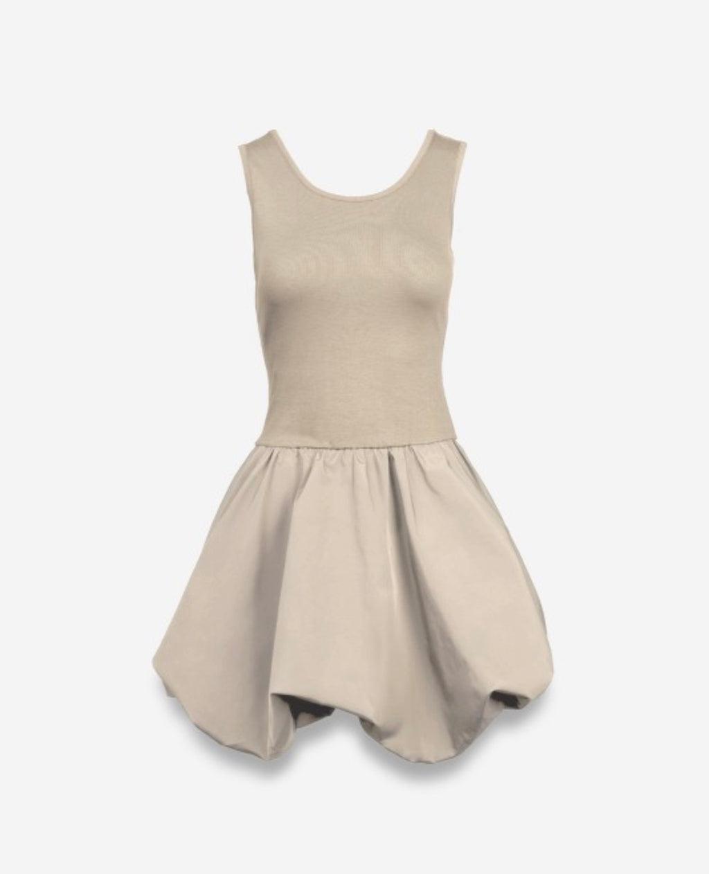 Sleeveless bubble skirt dress