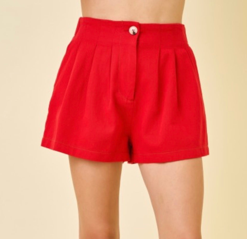 High waisted denim short
