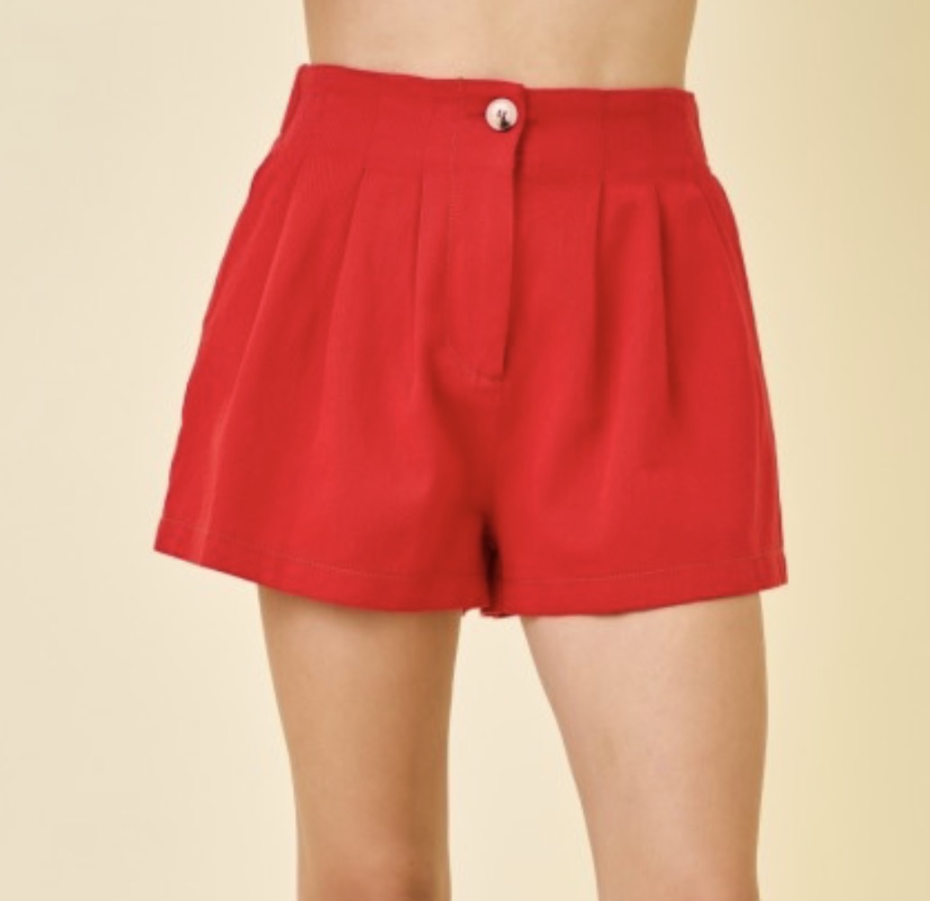 High waisted denim short
