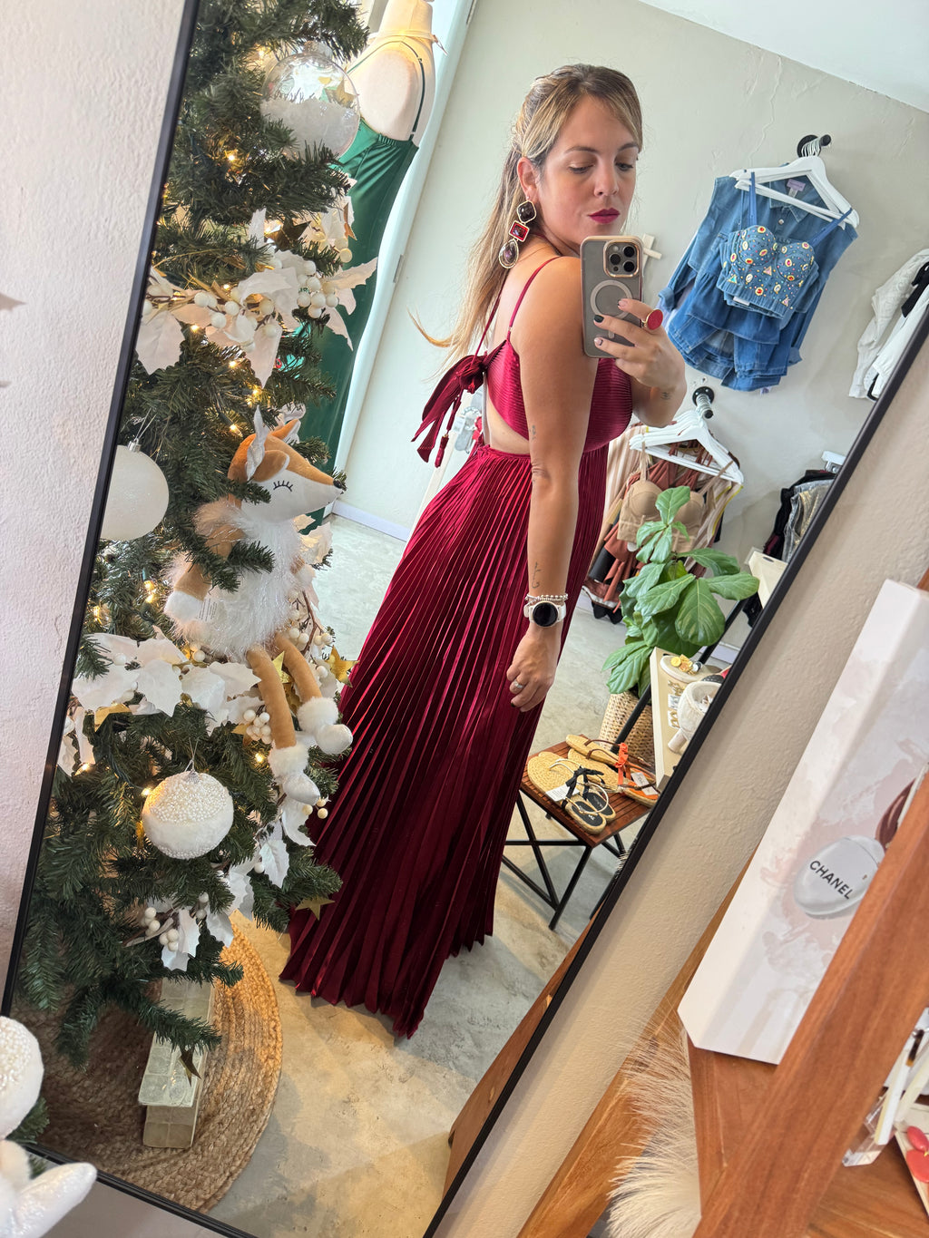 Satin maxi dress