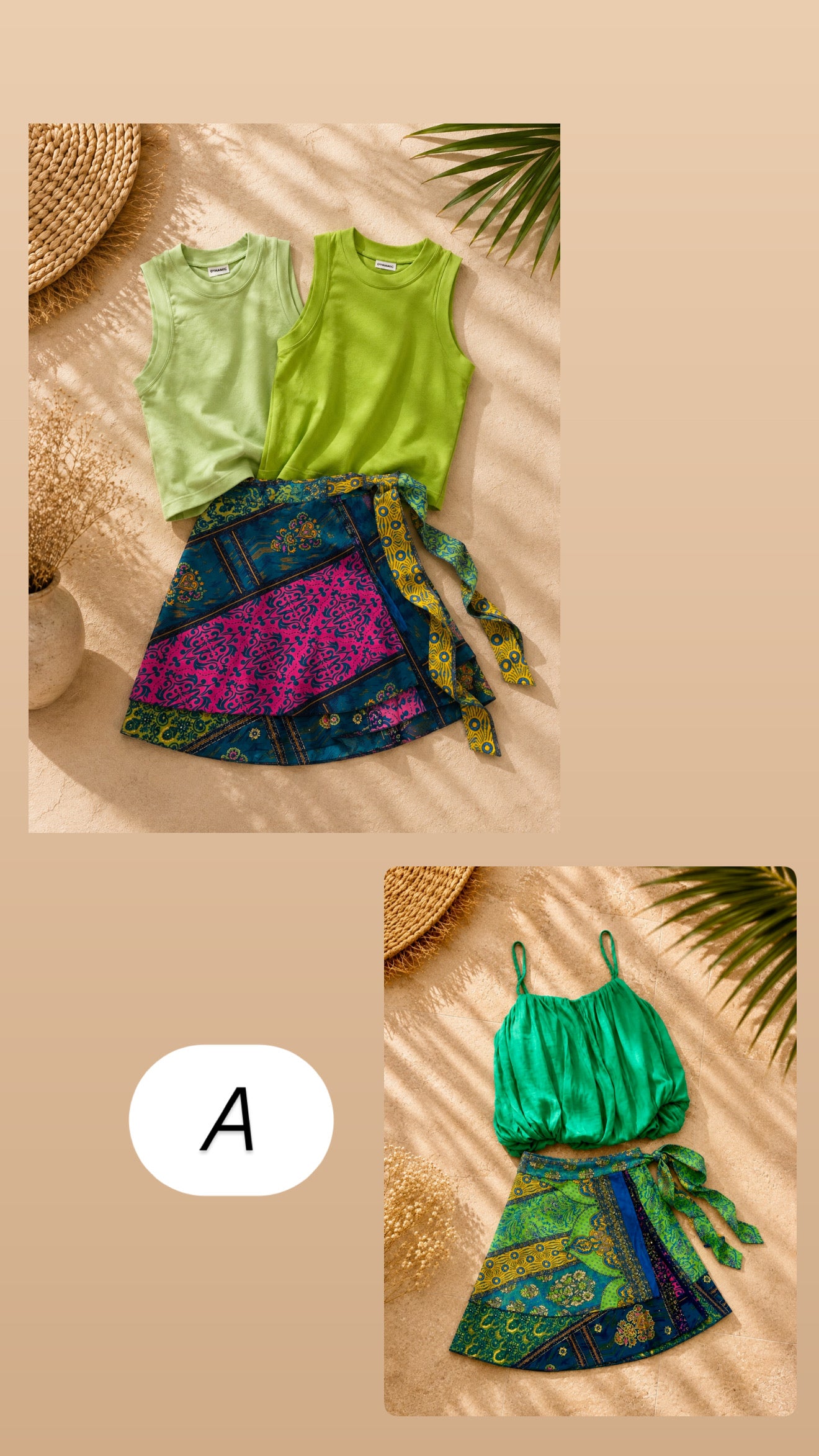 Falda corta reversible