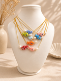 Stainless steel fish charm necklace