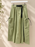 Olive Cargo Skirt