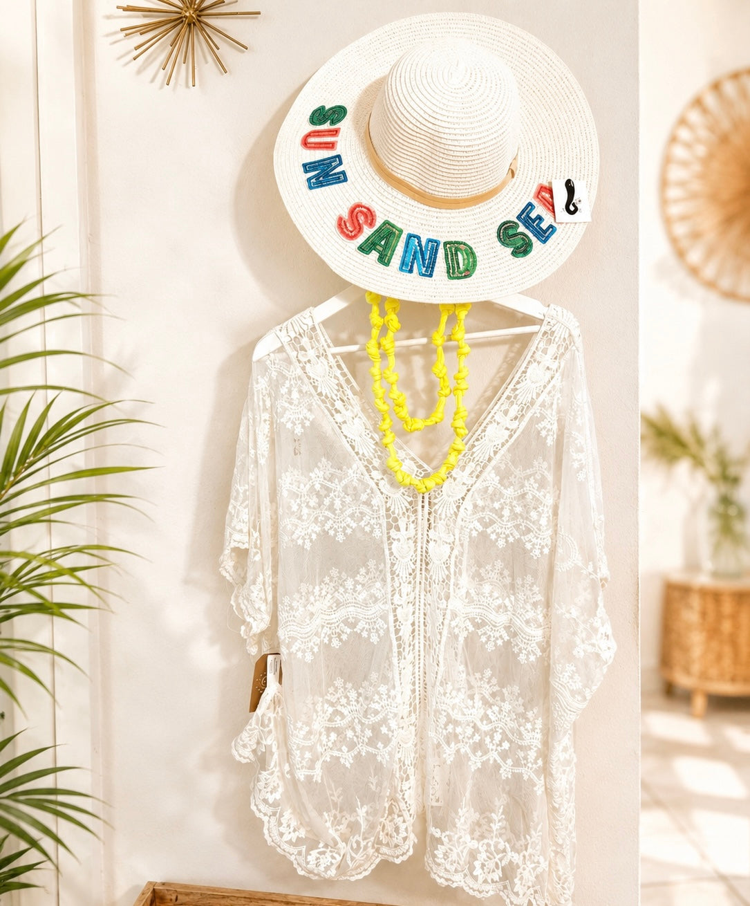 White lace coverup