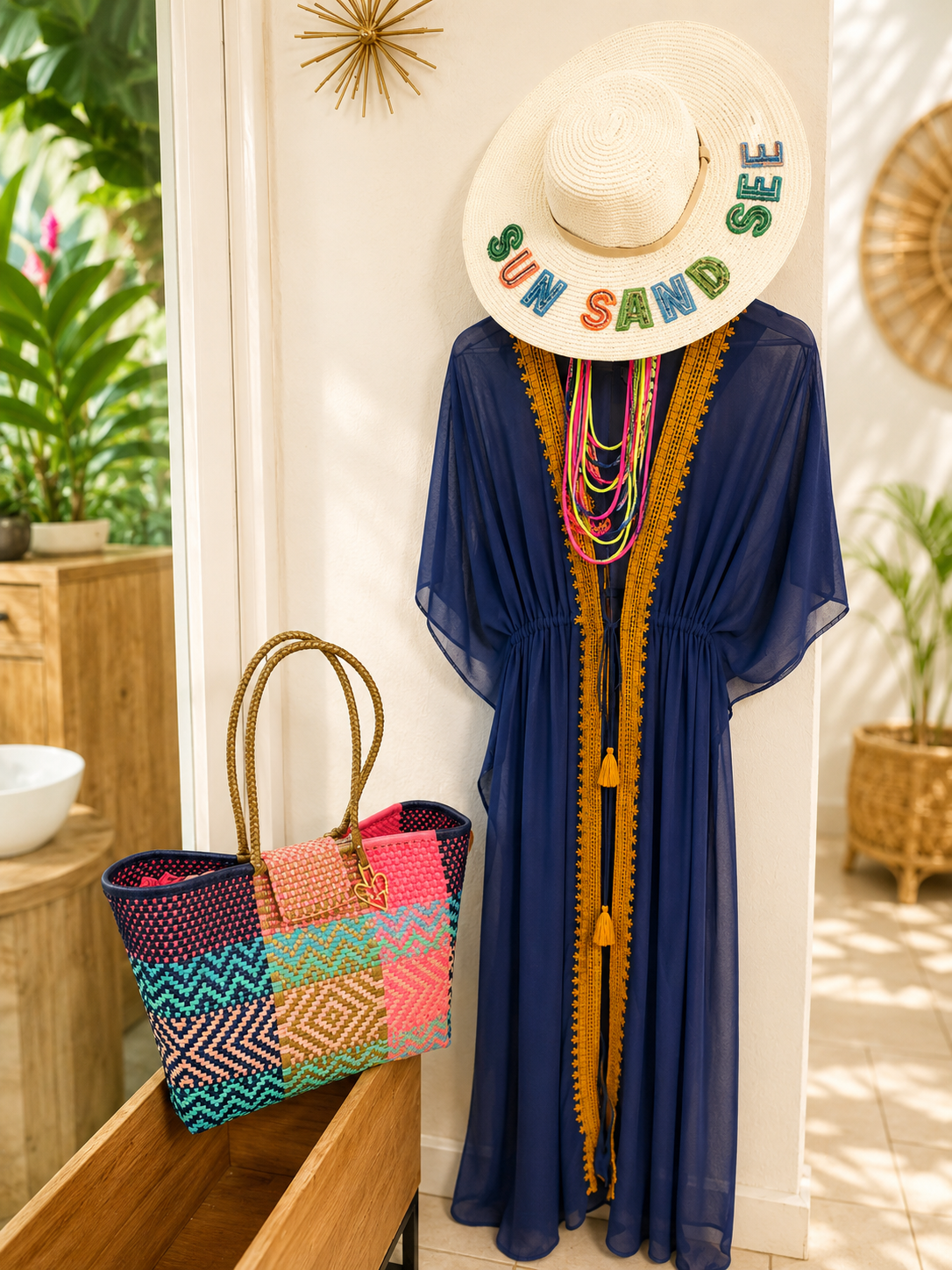 Royal blue coverup dress