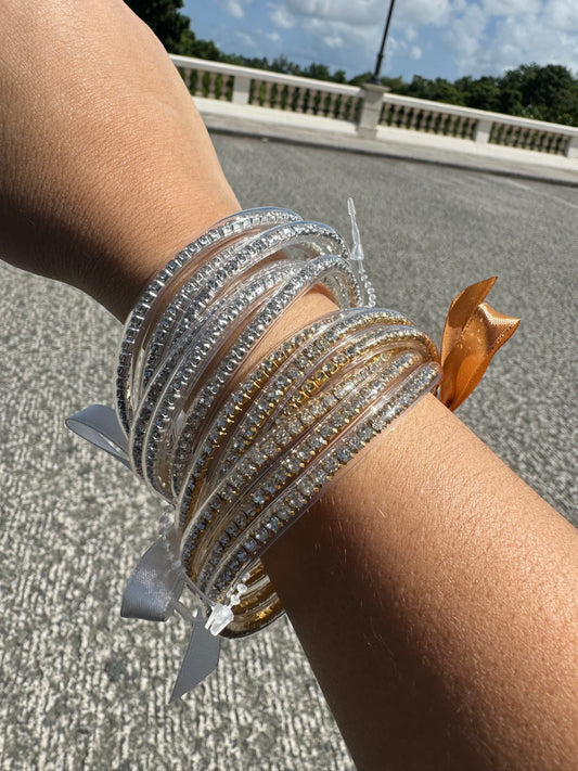 Rhinestone Jelly Bangles