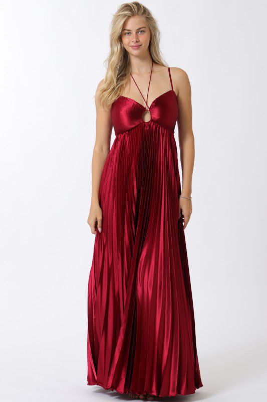 Satin maxi dress