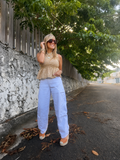 White barrel Jean