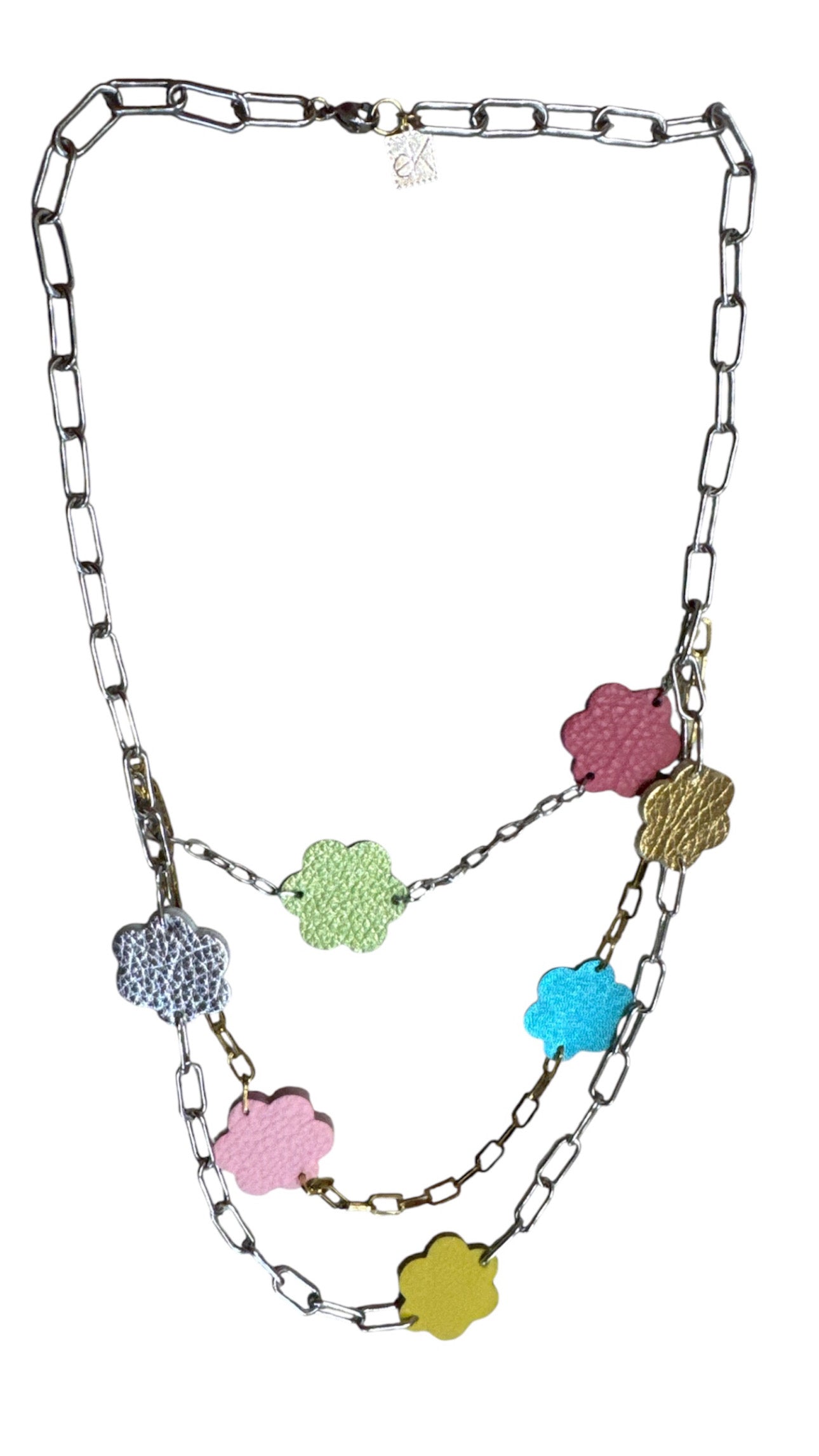 3 layers flower necklace