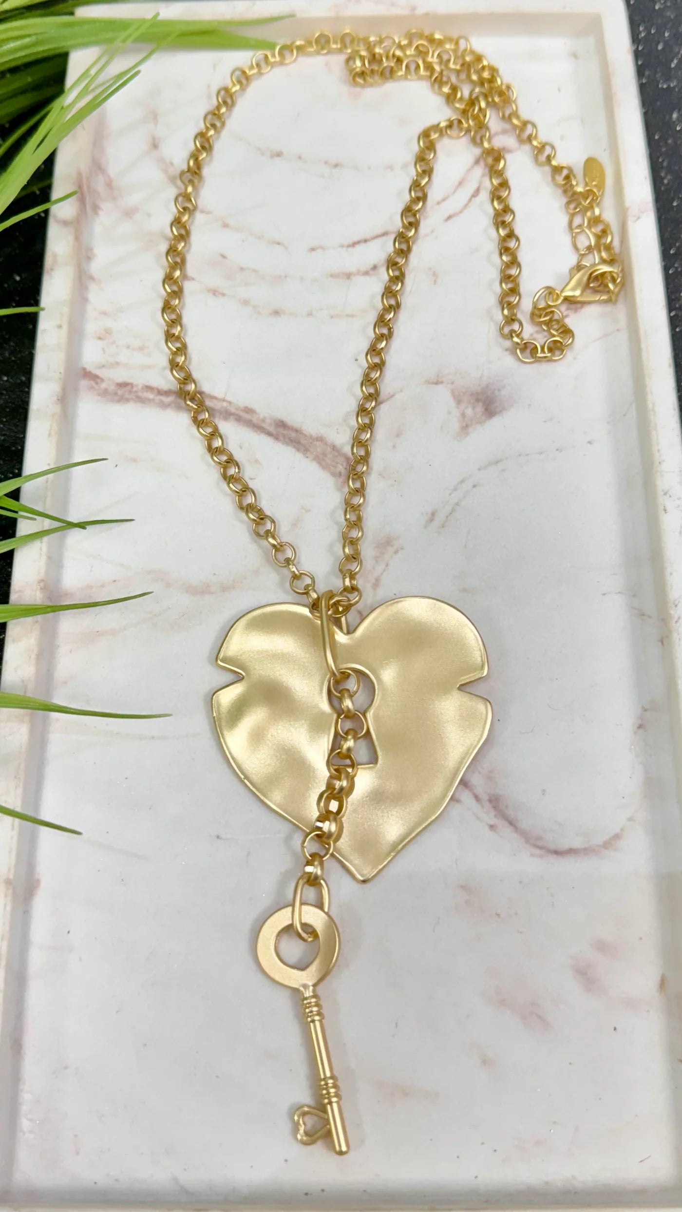 Heart & Key Necklace