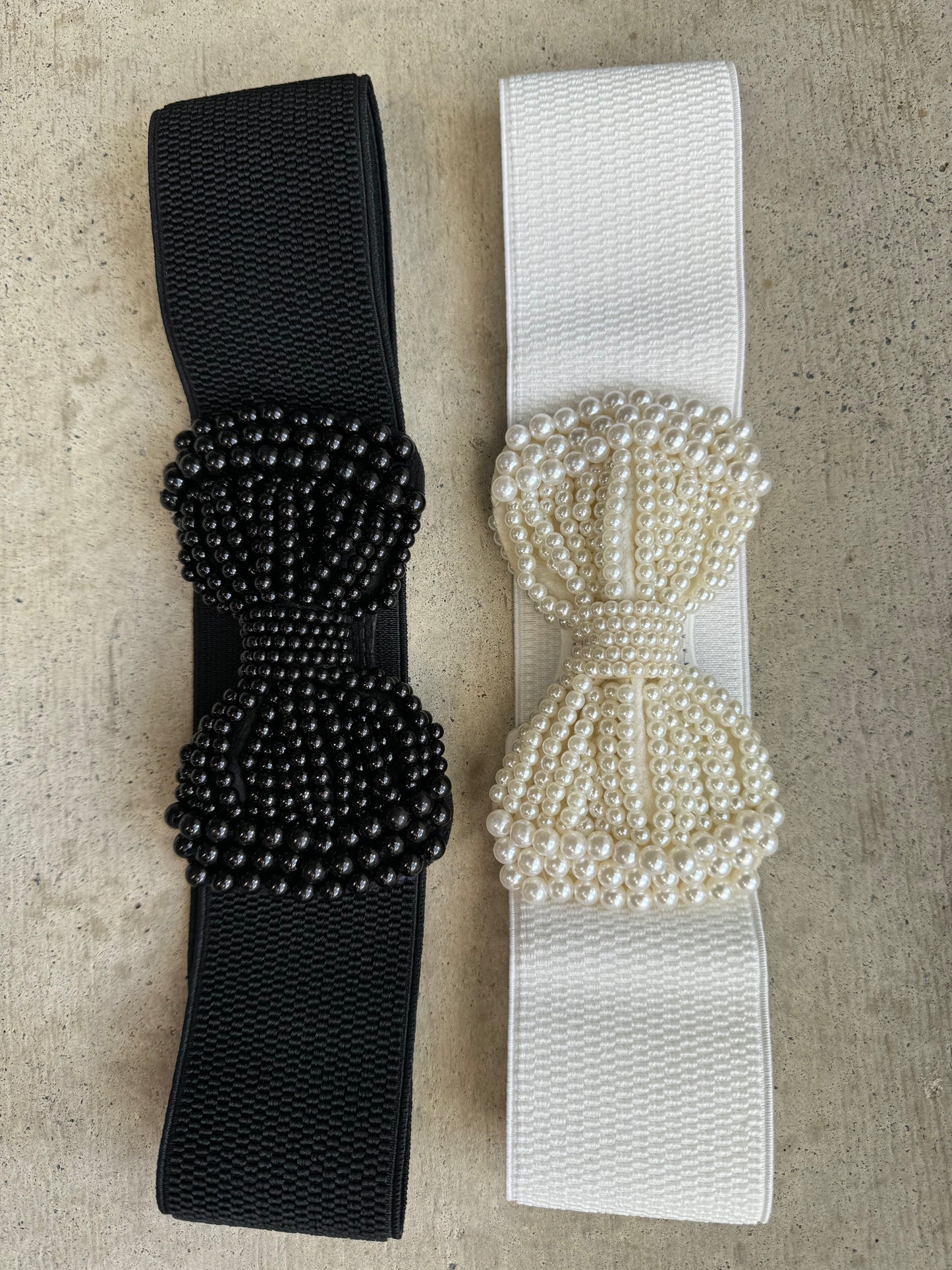 pearl bow knot belt