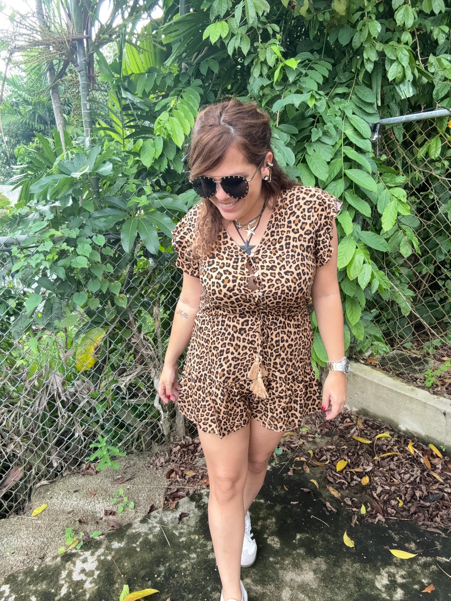 Animal Print Romper