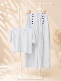 Stripe pant and top set