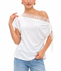 Off shoulder lace blouse