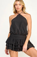 Tiered ruffle romper