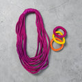 Metallic pink necklace