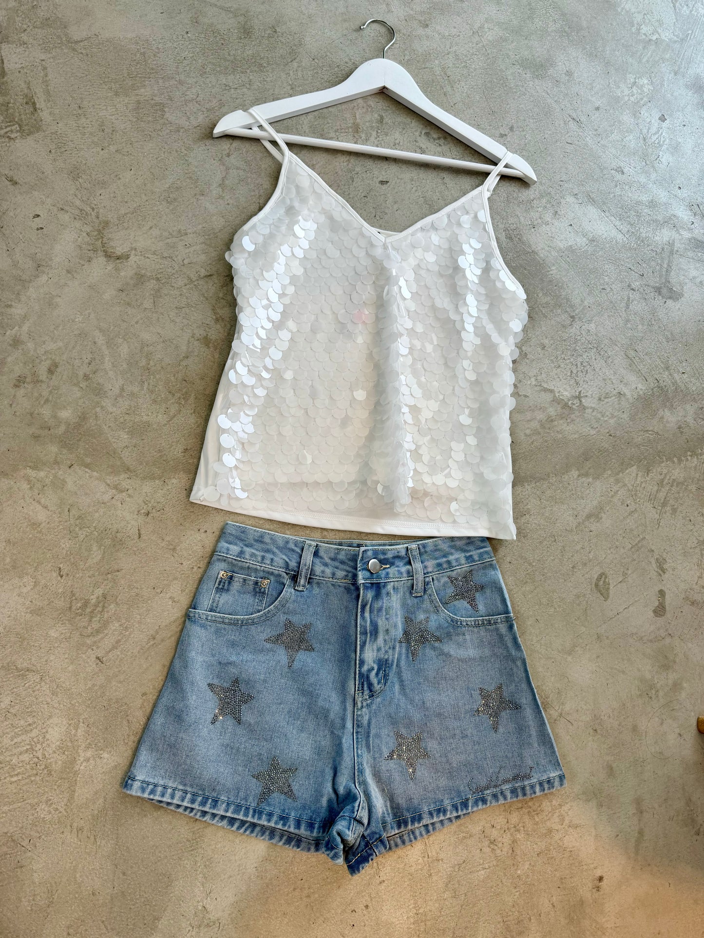 star denim short