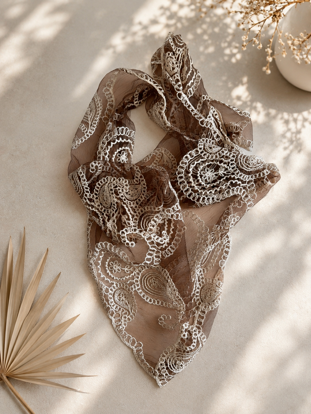 Embroidery scarf