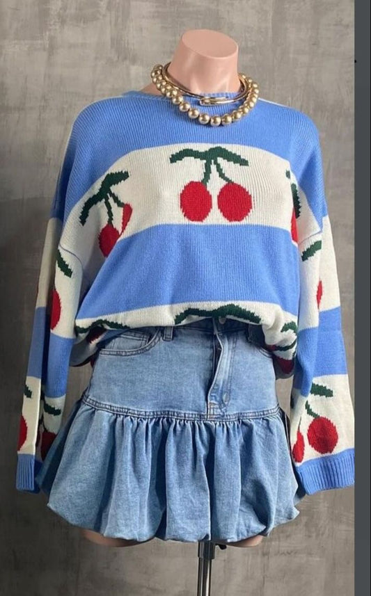 cherry sweater