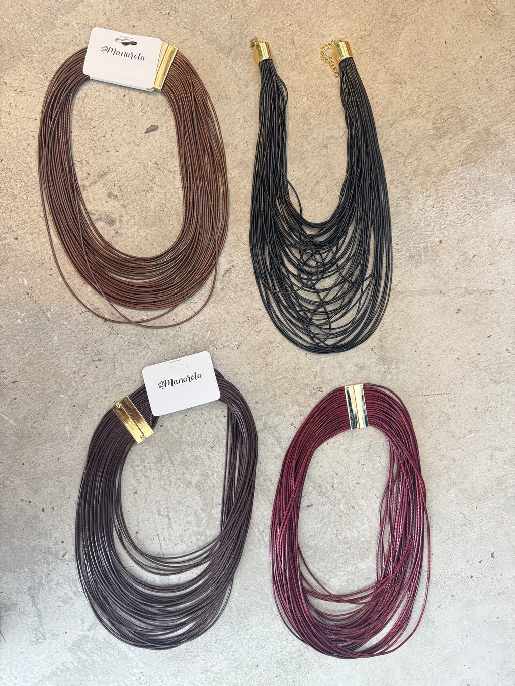 Manarola leather necklaces