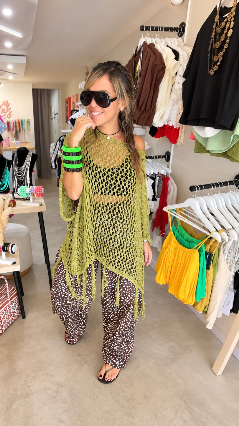 Crochet fringes top