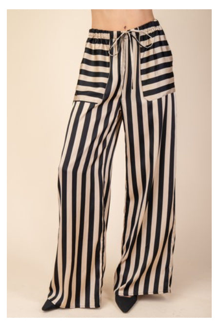 Stripe Satin Pant