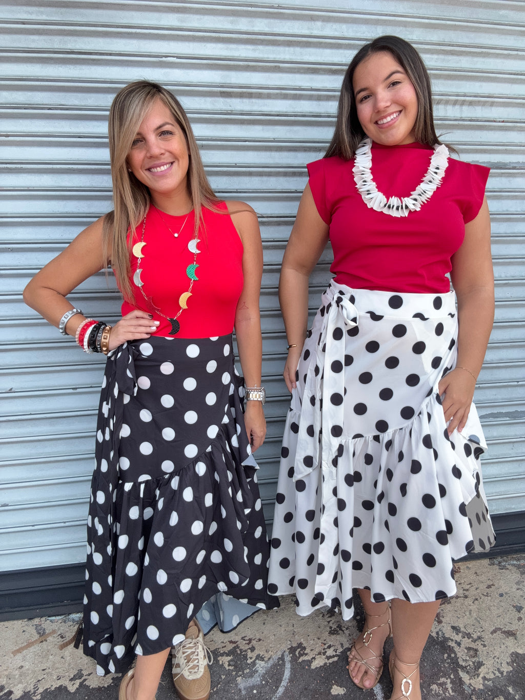 Polkadots wrap skirt