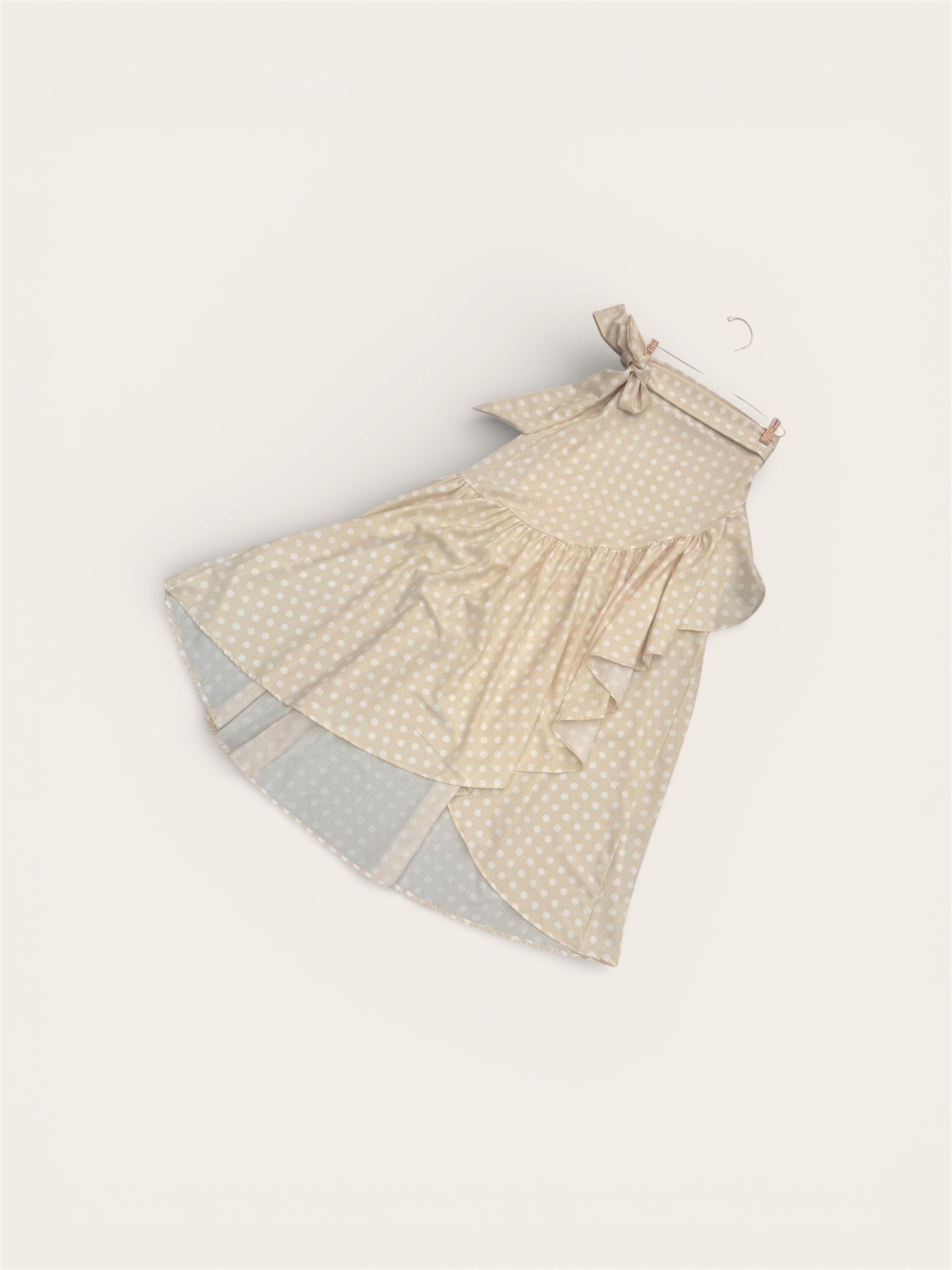 Polka dot wrap skirt