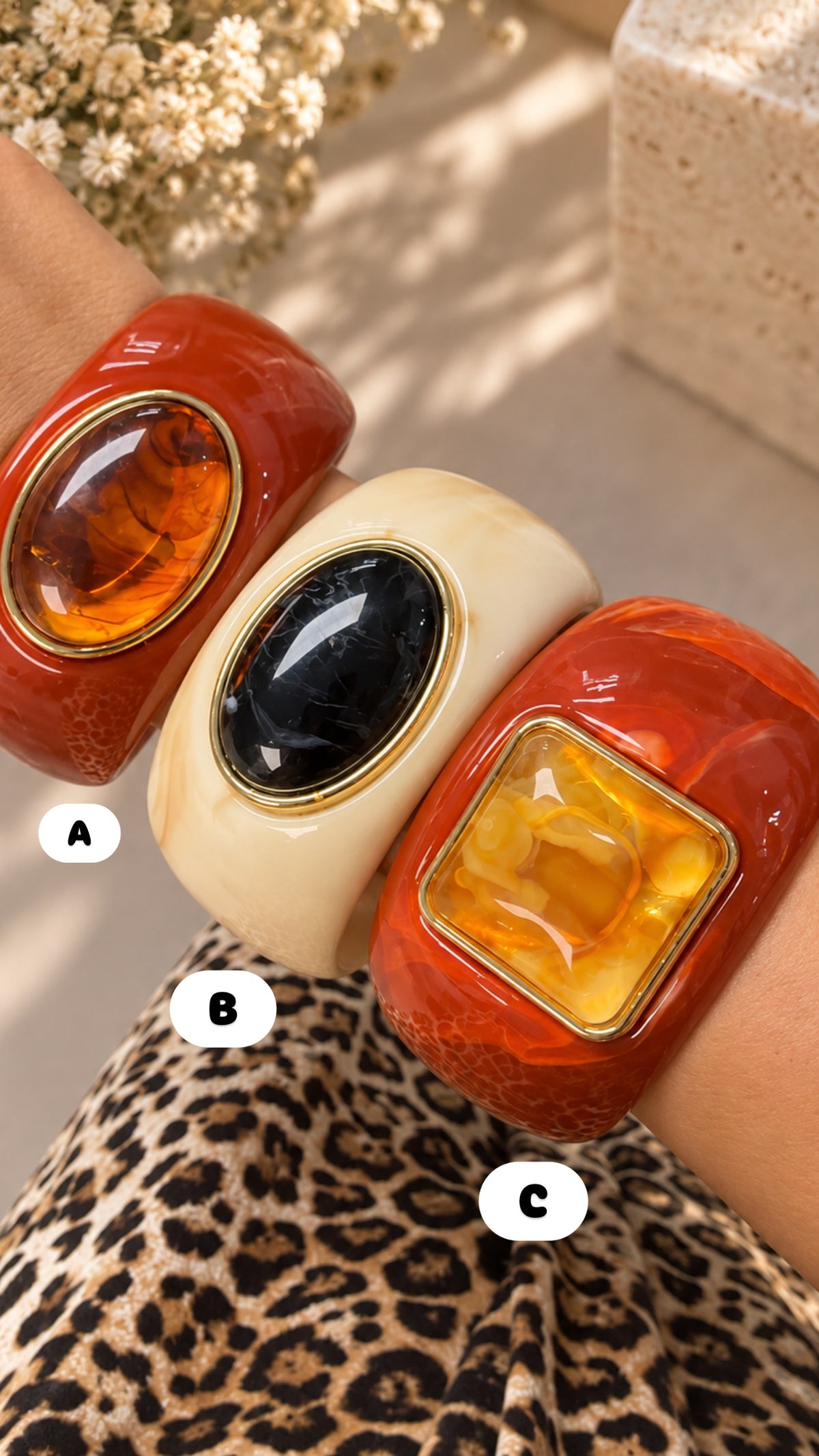 Pulseras acrílicas