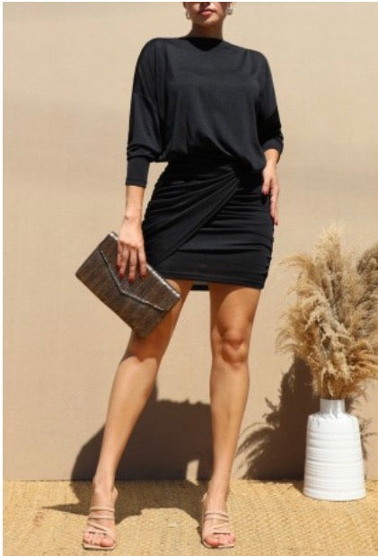 Off shoulder knit dress