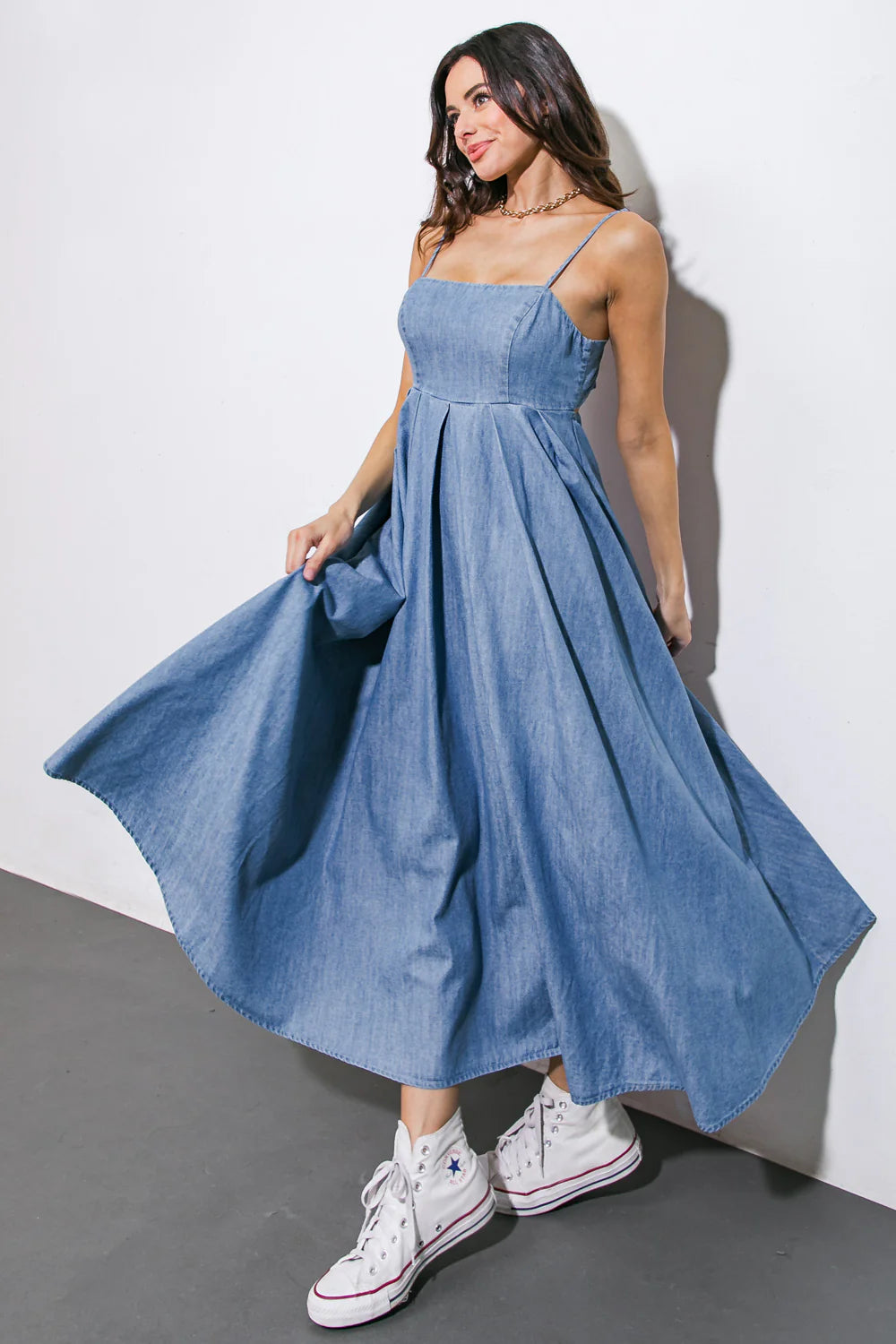 Midi Denim Dress