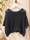 Black crochet top