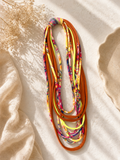 Arace brown & neon necklace