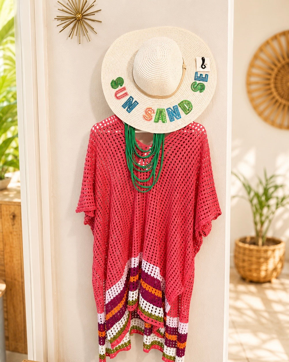 Striped knit coverups