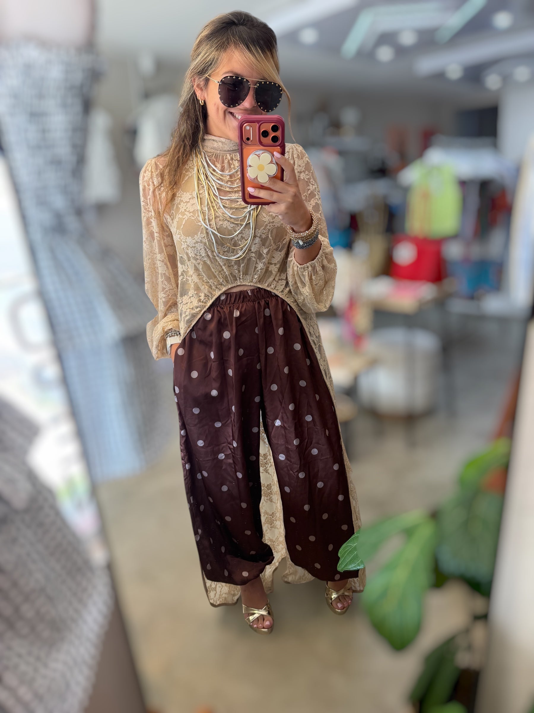 Polkadot Satin Pant