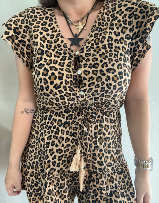 Animal Print Romper