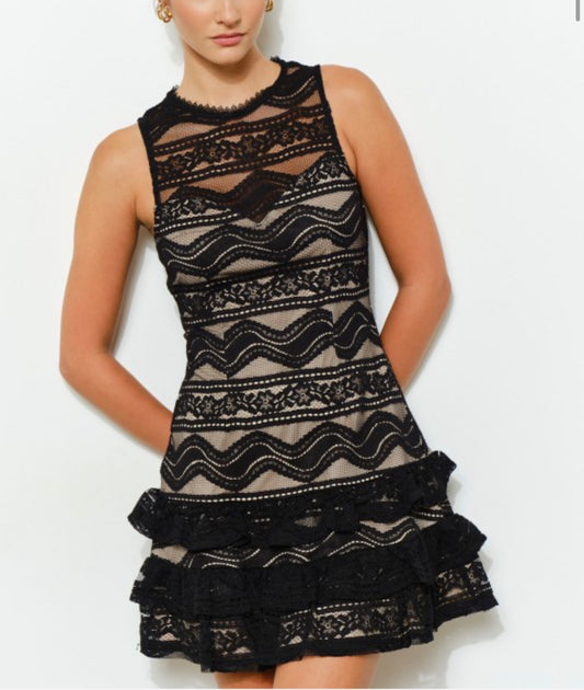 Ruffle lace dress