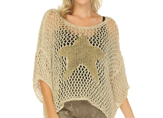 Star crochet Italy sweater