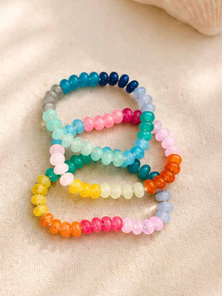 Rainbow semipreciosa bangle 3 set