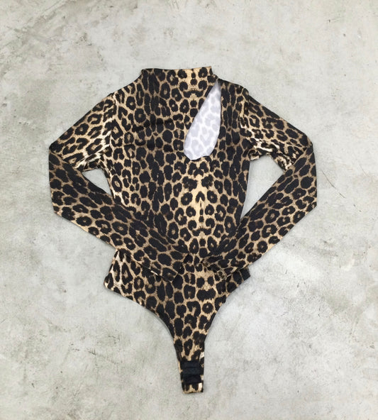 Long Sleeve Animal Print Bodysuit