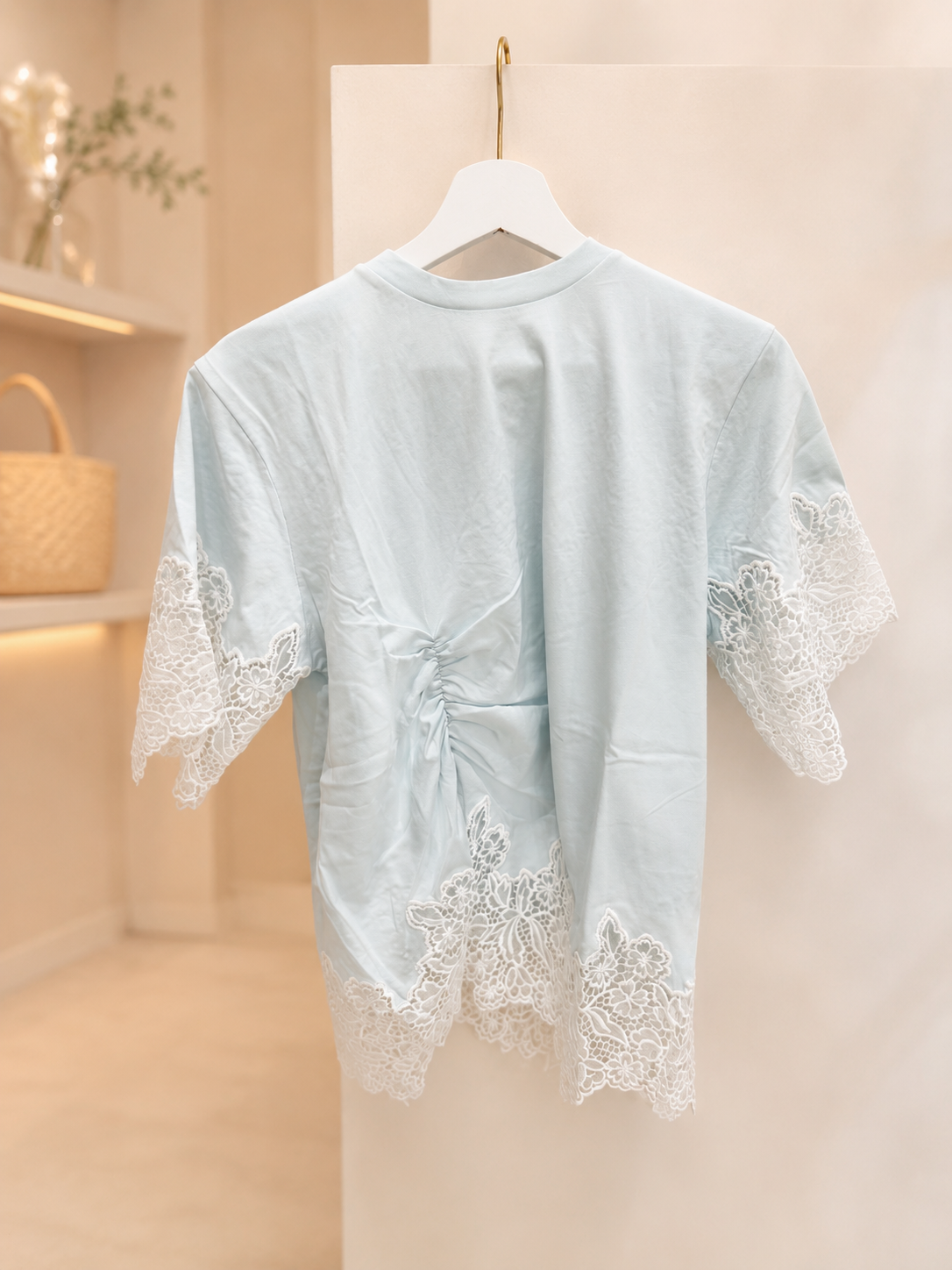 Lace trim blouse
