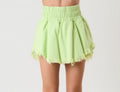 Apple green denim skort