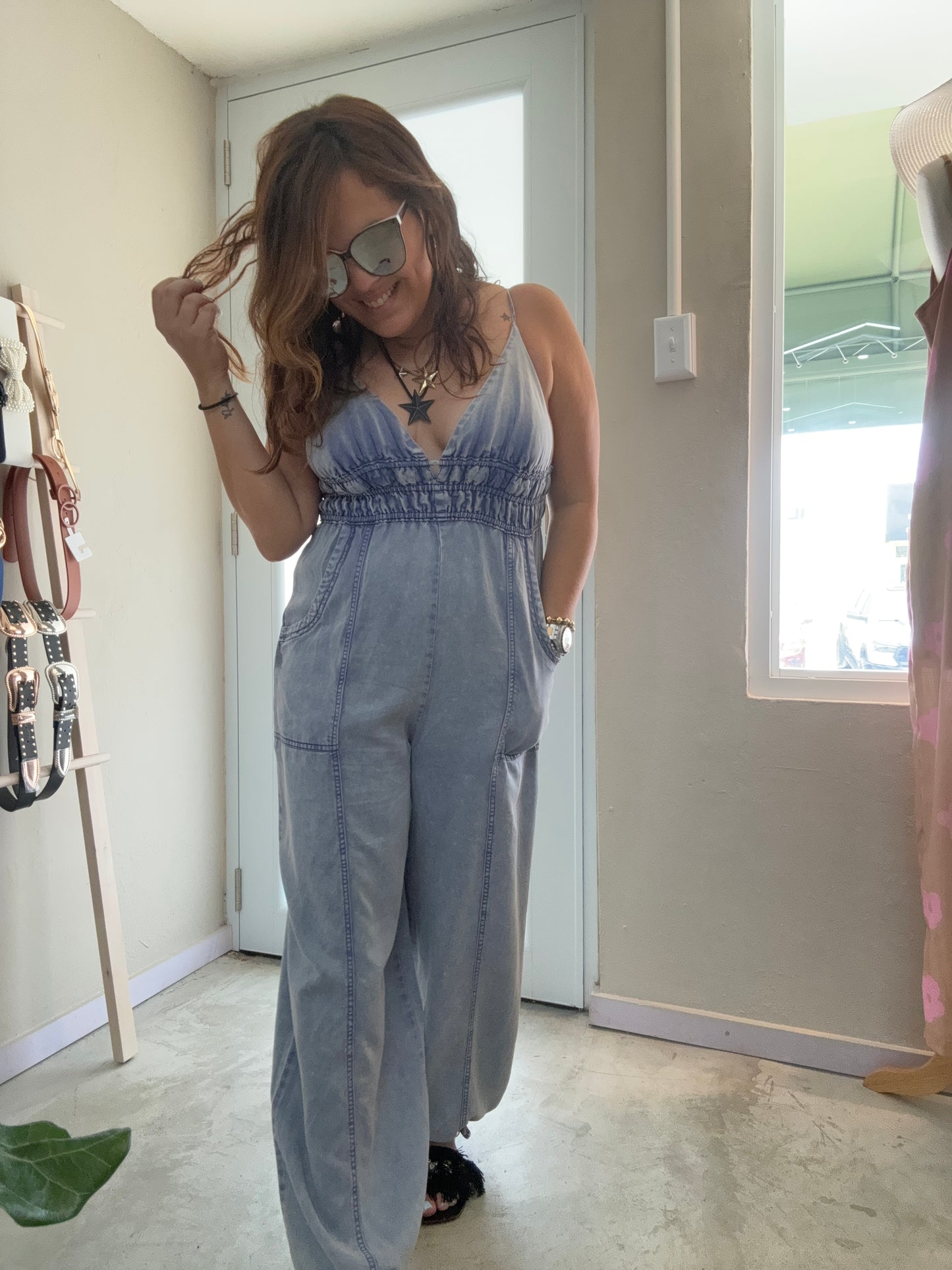 V Neck Jumpsuit